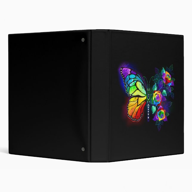 Rainbow flower butterfly binder (Background)