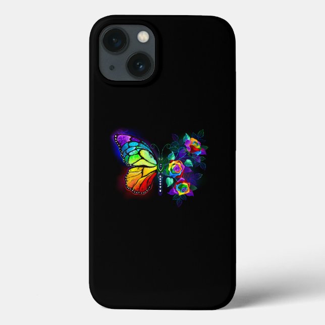 Rainbow flower butterfly Case-Mate iPhone case (Back)
