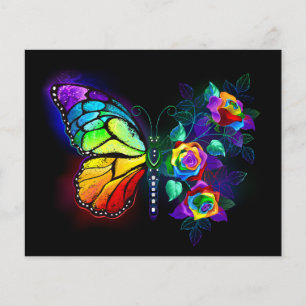 Rainbow flower butterfly flyer