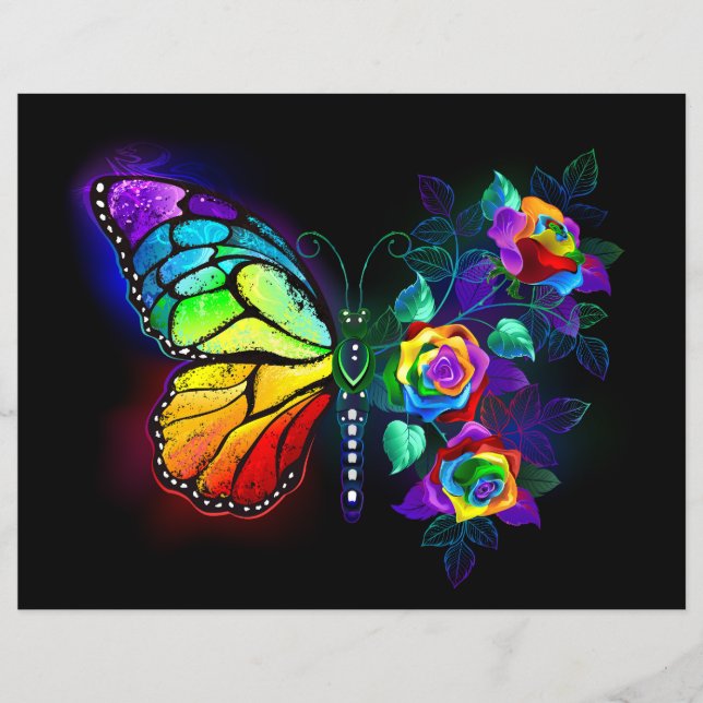 Rainbow flower butterfly flyer (Front)