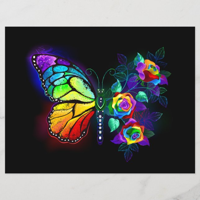 Rainbow flower butterfly flyer (Front)