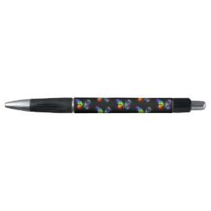Rainbow flower butterfly pen