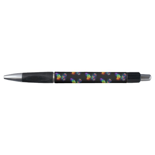 Rainbow flower butterfly pen (Front)