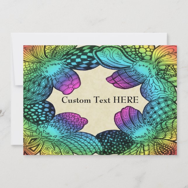 Rainbow Flower Doodle (Front)