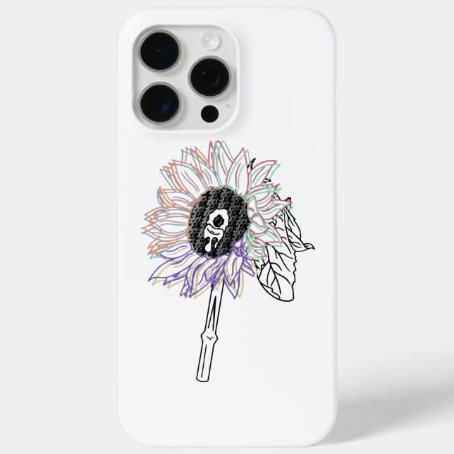 Rainbow Flower Funky Art Case-Mate iPhone Case (Back)