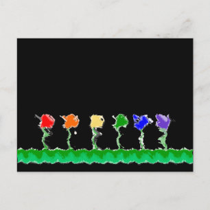 Rainbow Flower Garden Postcard