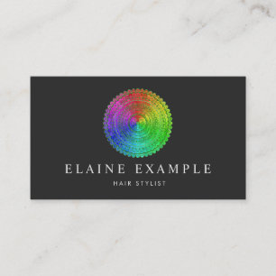Rainbow Flower Mandala Business Card