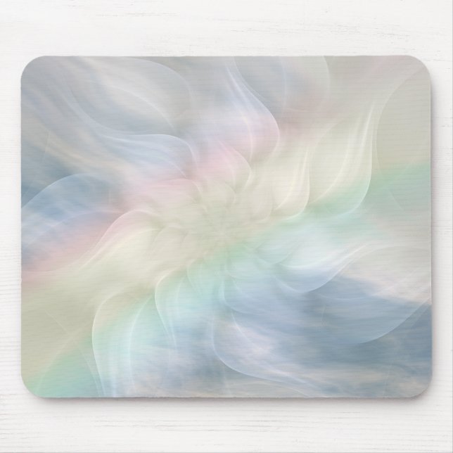 Rainbow Flower Mandala Mouse Pad (Front)