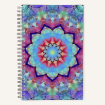 Rainbow Flower Mandala Soft Cover Notebook