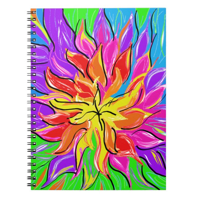 Rainbow Flower Notebook (Front)