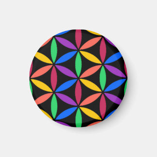 Rainbow Flower of Life Pattern Magnet