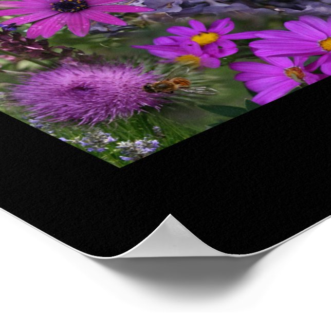 Rainbow Flower Photo Collage Poster (Corner)