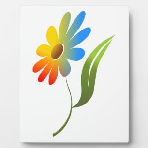 RAINBOW FLOWER PLAQUE
