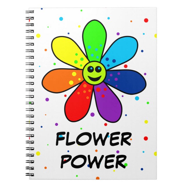 Rainbow Flower Power Notebook (Front)