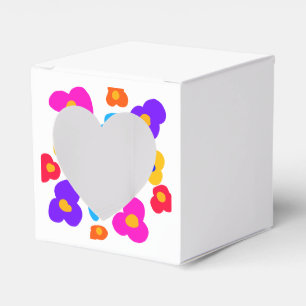 Rainbow flower pride love add name text lqbtq abst favor box