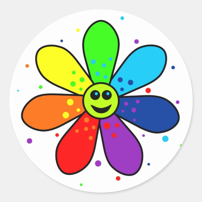 Rainbow Flower Stickers (Front)