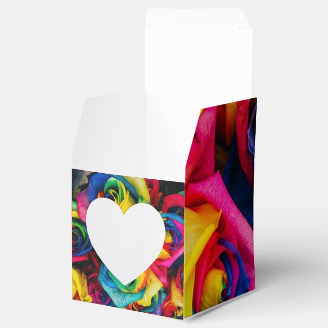 Rainbow Flowers Favor Box (Opened)