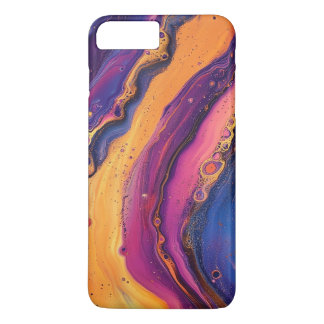 Rainbow Fluid Pour Purple & Orange Colourful Case-Mate iPhone Case