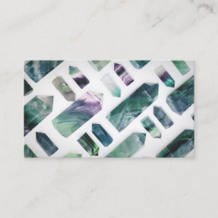 Rainbow Fluorite Crystal Pattern Business Card
