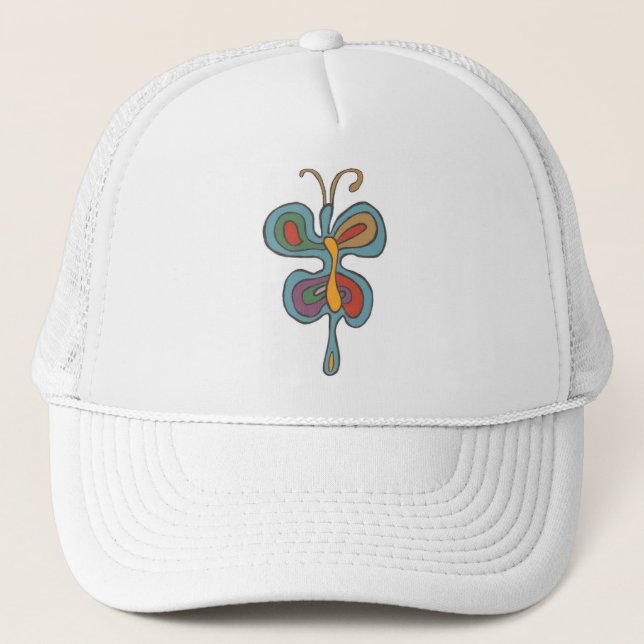 Rainbow Flutterfly Trucker Hat (Front)