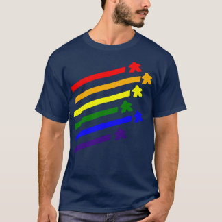 Rainbow Flying Meeples T-Shirt