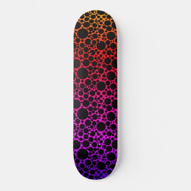 Rainbow Foam Black Skateboard (Front)