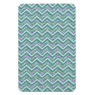 Rainbow Foil ZigZag Pattern Magnet