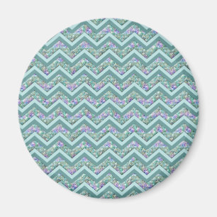 Rainbow Foil ZigZag Pattern Magnet