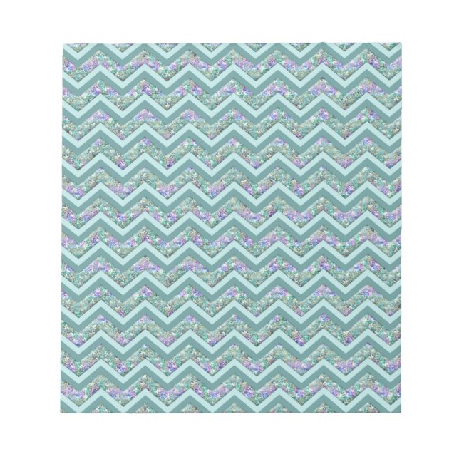 Rainbow Foil ZigZag Pattern Notepad (Front)