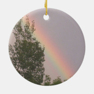 Rainbow for Christmas Ceramic Ornament