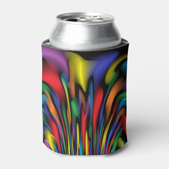 Rainbow Fountain Can or Bottle Cooler (Can Front)