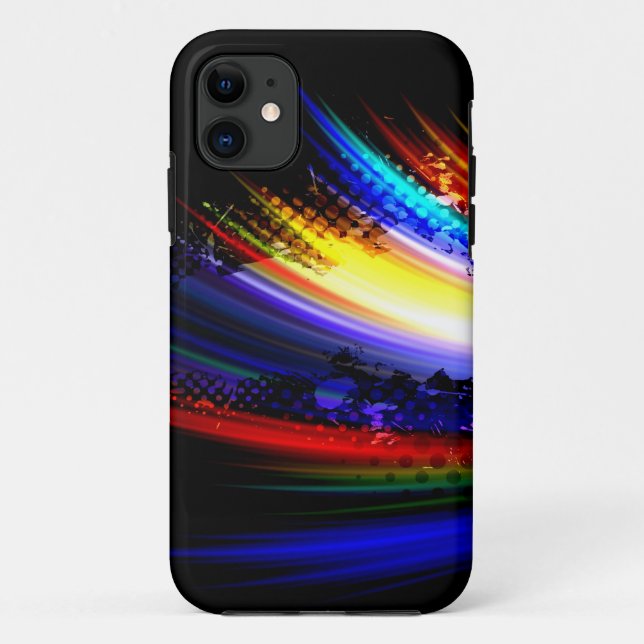 Rainbow Fractal Art Splatter Design Case-Mate iPhone Case (Back)