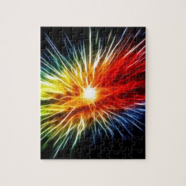 Rainbow Fractal Jigsaw Puzzle (Vertical)