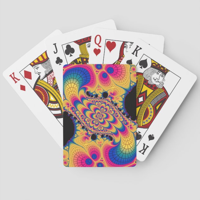 Rainbow Fractal Playing Cards (Back)