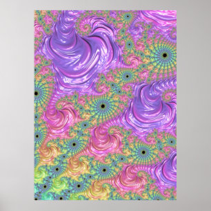 Rainbow Fractal Poster