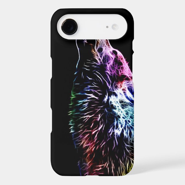 Rainbow Fractal wolf Case-Mate iPhone Case (Back)