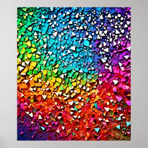 Rainbow Fragment Mosaic Poster