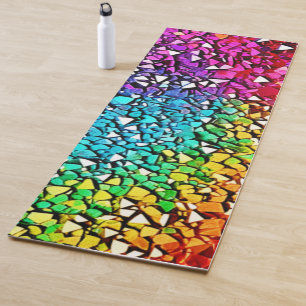 Rainbow Fragment Mosaic Yoga Mat