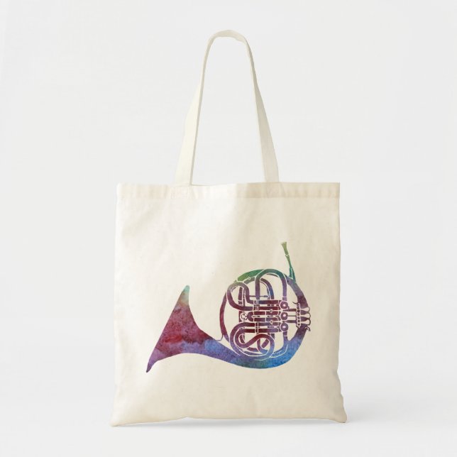 Rainbow French Horn Tote Bag (Front)