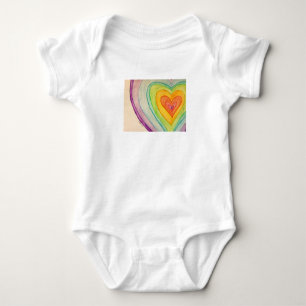 Rainbow Friendship Hearts Love Custom Art Bodysuit
