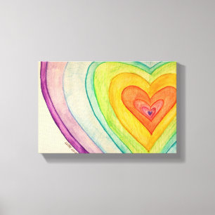 Rainbow Friendship Hearts Painting Print (Small)