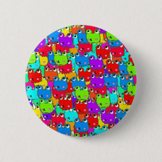 Rainbow Frogs badge 2 Inch Round Button