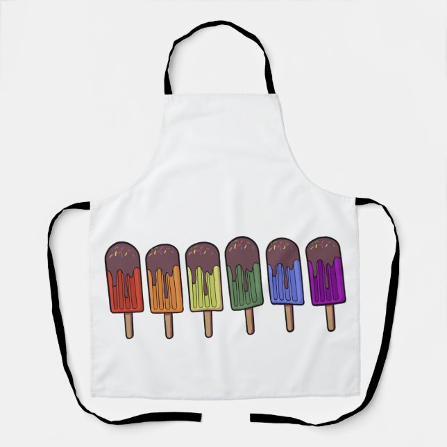 Rainbow Frozen pop Parade Apron (Front)