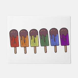 Rainbow Frozen pop Parade Doormat