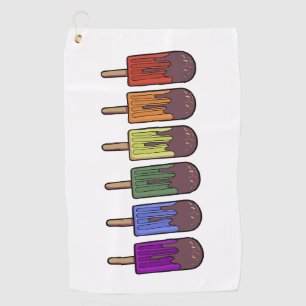 Rainbow Frozen pop Parade Golf Towel