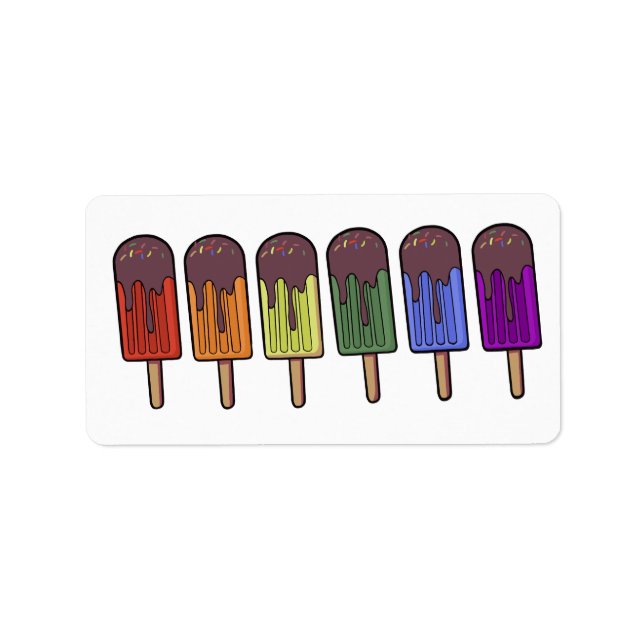 Rainbow Frozen pop Parade Label (Front)