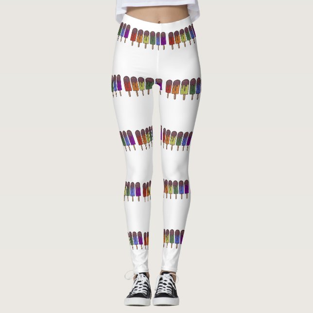 Rainbow Frozen pop Parade Leggings (Front)