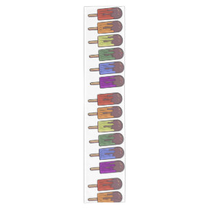 Rainbow Frozen pop Parade Short Table Runner