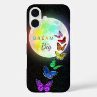 Rainbow Full Moon & Rainbow Butterflies Dream Big