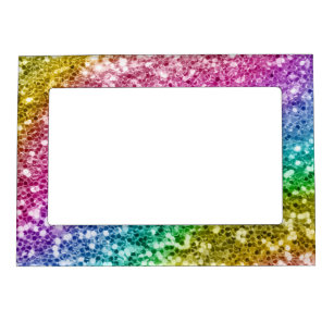Rainbow Fun Glitter look  Magnetic Frame